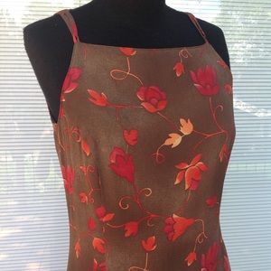 Floral midi rayon dress EUC
